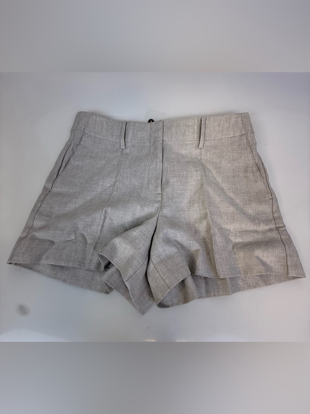 J.Crew Beige Pintuck Stretch Linen Blend Suit Short J3-8